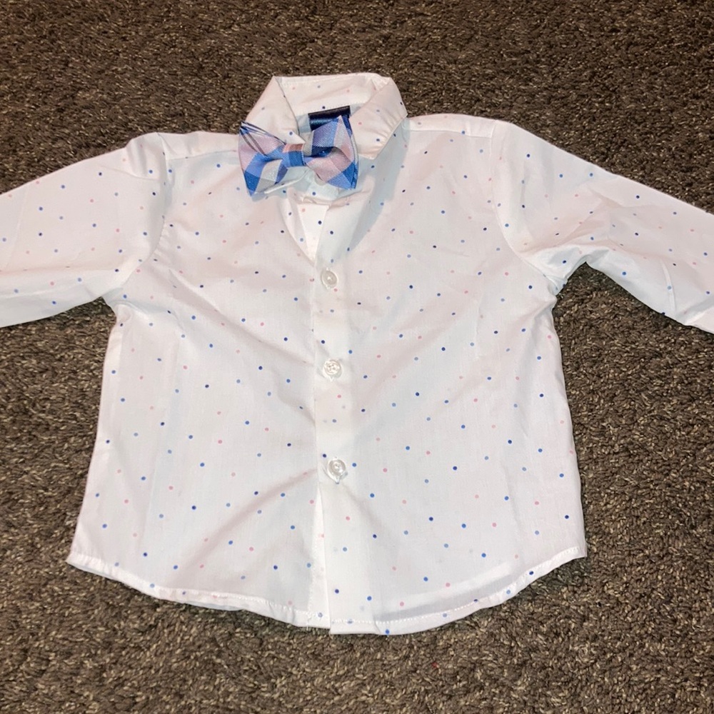 toddler boy dress shirt with bow tie